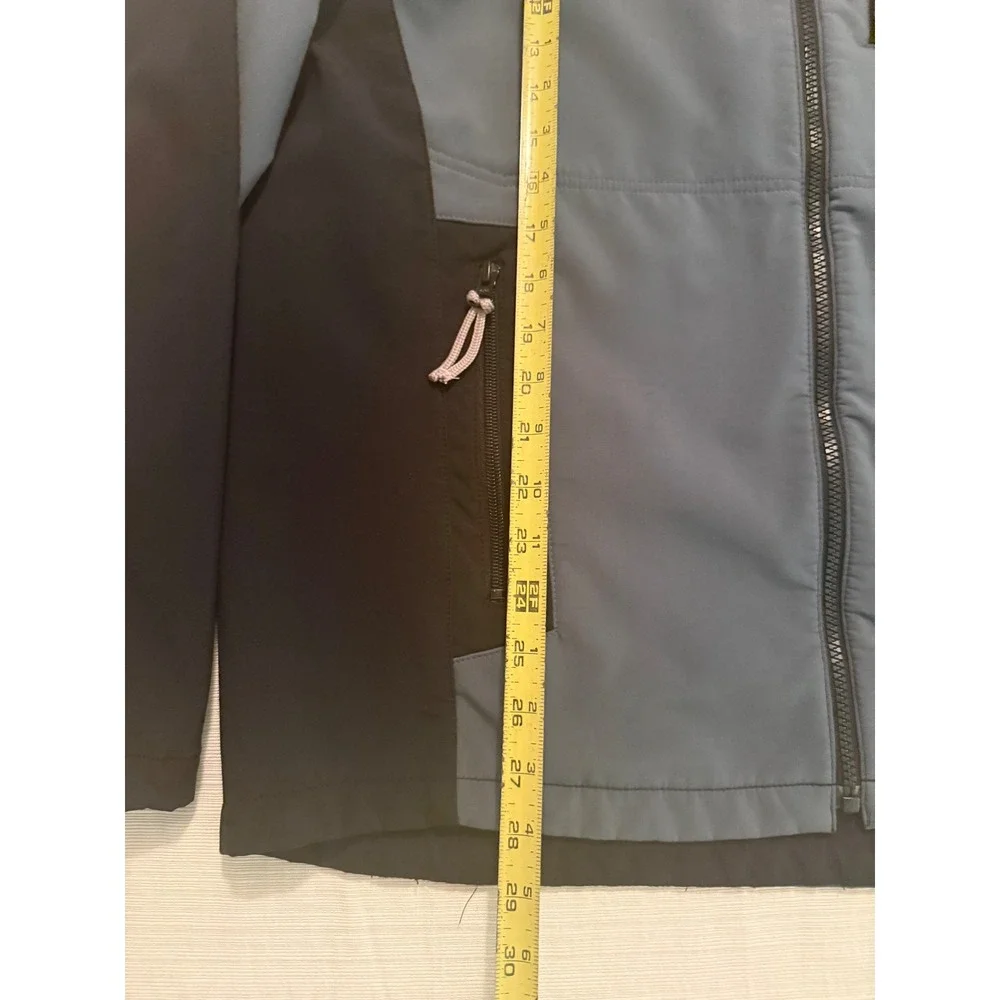 Gap Mens Softshell Jacket Black Grey Full Zip Fleece Lined Colorblock‎ Large